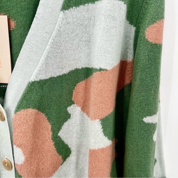 NWT Brodie Cashmere Wild Casi 2.0 Pastel Green Cardigan 100% Cashmere Animal M - Picture 10 of 11